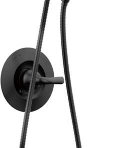 Arvo 14 Series Matte Black Bathtub Shower Faucet Set with In2ition 2-in-1 Dual Shower Head with Handheld Spray Combo, Valve Trim Kit, Matte Black 144840-BL-I (Valve Included)