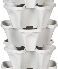 5 Tier Stackable Strawberry, Herb, Flower, and Vegetable Planter - Vertical Garden Indoor/Outdoor