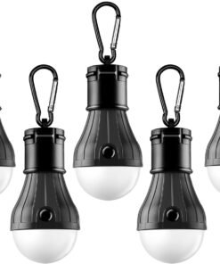 Tent Lamp Portable LED Tent Lights 5 Packs Hook Hurricane Emergency Lights LED Camping Light Bulb Camping Tent Lantern Bulb Camping Equipment for Camping Hiking Backpacking Fishing Outage