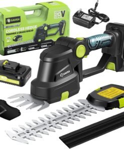 Cordless Hedge Trimmer-20V Electric Shrub Trimmer Grass Shears Handheld Grass Cutter, Hedge Shear with 2 PCS Rechargeable Battery and Charger for Garden, Lawn