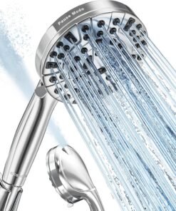 Shower Head,10 Functions High Pressure shower head with handheld, Built-in Pause Mode & 2 Power Wash, Non-Clogging Nozzles High Flow Hand Held Shower Head, Leakproof 6.5ft Hose&Metal Bracket